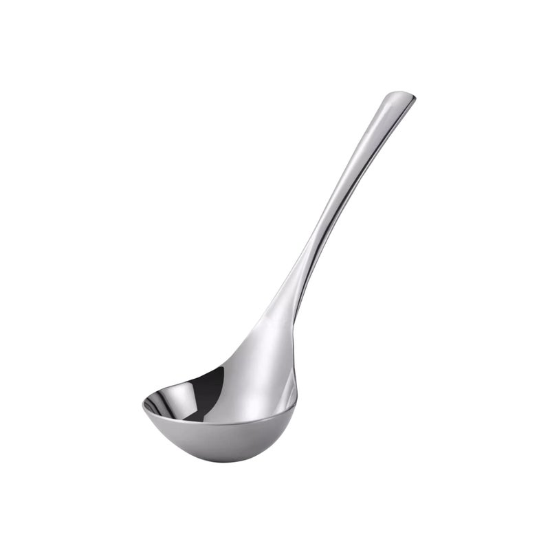 Wenkoni Small Soup Ladle Sauce ladle Gravy Soup Spoon Ladle  1 Pack Hollow handle SUS 304 Stainless Steel 8 Ladle (Color:Silver). - Image 1